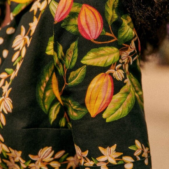 NWT Sezane x Farm Rio Elise Jumpsuit. Paraiso De Cacau Print - Picture 4 of 14